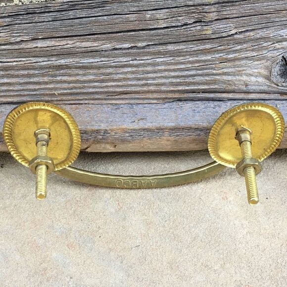 Vintage AAB Co. Brass Drawer Drop Pull Set of 2 - Picture 9 of 16